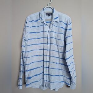 Vilebrequin 100% lined Button Shirt Tie Dye Blue